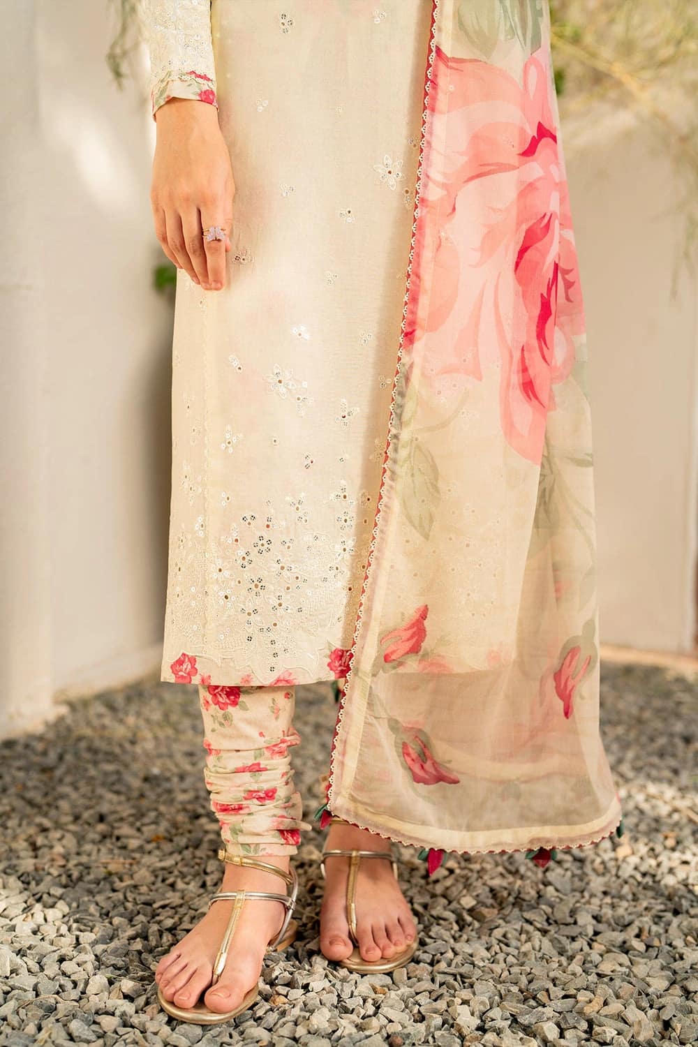 JAZMIN . 3 PIECE EMBROIDERED LAWN SUIT - Unstitched