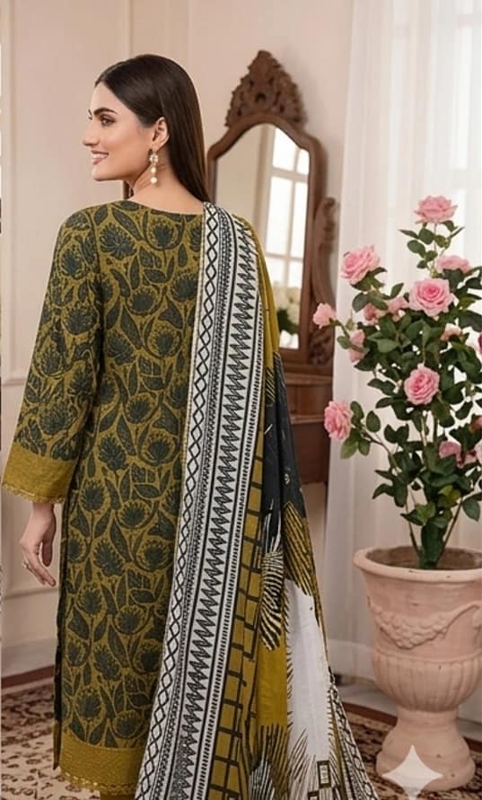 SAPPHIRE . Premium quality digital printed lawn, Digital printed voile dupatta, Comfort plain dyed trouser