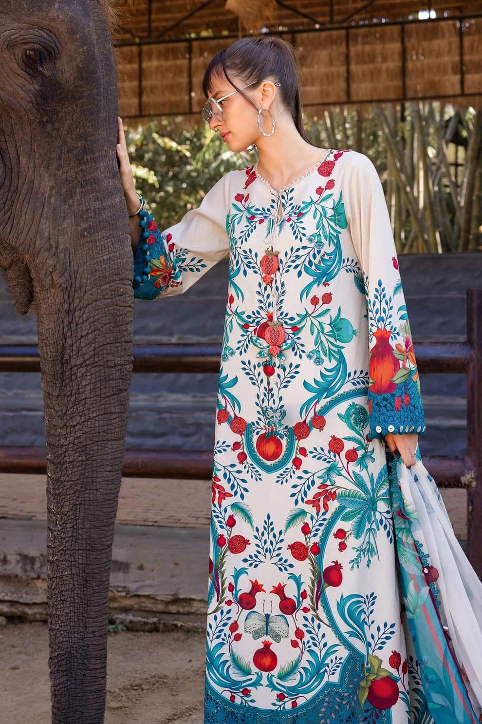 Maria B - Safari Scape prints printed embroidered lawn - 3 piece - Unstitched