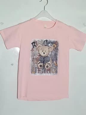Girls lycra t-shirt Clr - Light Pink