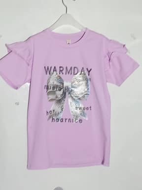 Girls lycra t-shirt Clr - Light Purple