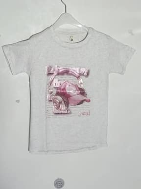 Girls lycra t-shirt Clr -Off White