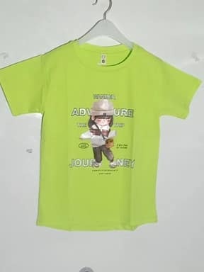 Girls lycra t-shirt Clr -Parrot Green