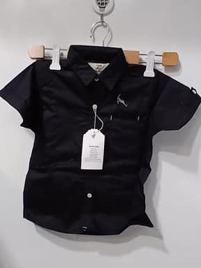 Boys Short Sleeve Formal Shirt - Black