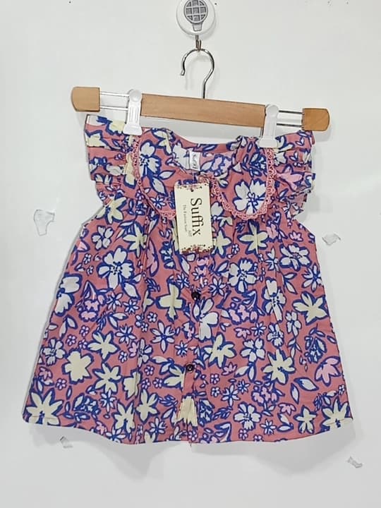 Girls suit floral tea pink thumbnail 1
