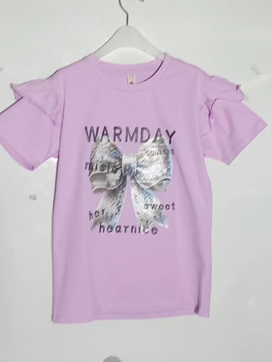 Girls lycra t-shirt Clr - Light Purple