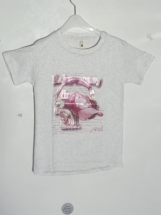 Girls lycra t-shirt Clr -Off White