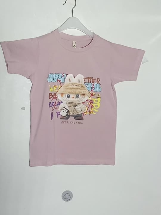 Girls lycra t-shirt Clr - Pink - 1