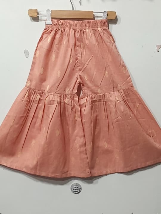 Girls suit embroidered with sharara